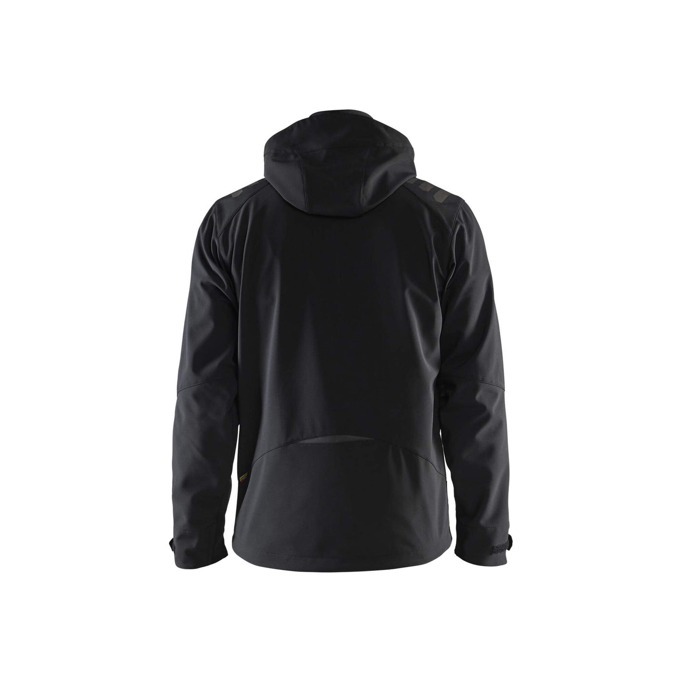 Blaklader 47492513 Softshell Jacket Waterproof Black/Black Rear #colour_black-black