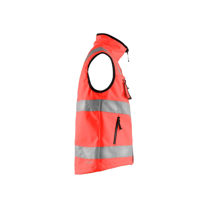 Blaklader 30492517 Softshell Vest Hi-Vis Hi-Vis Red Right #colour_hi-vis-red