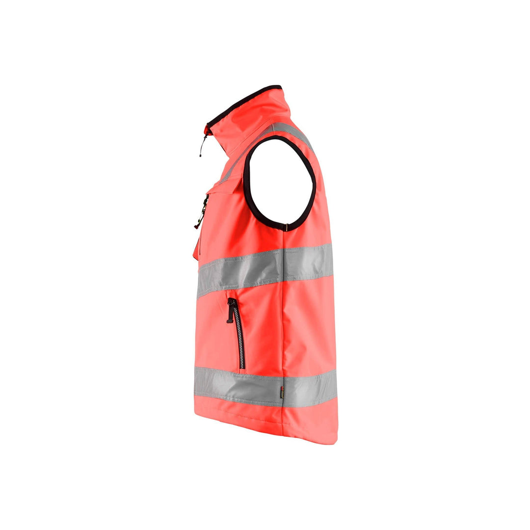 Blaklader 30492517 Softshell Vest Hi-Vis Hi-Vis Red Left #colour_hi-vis-red