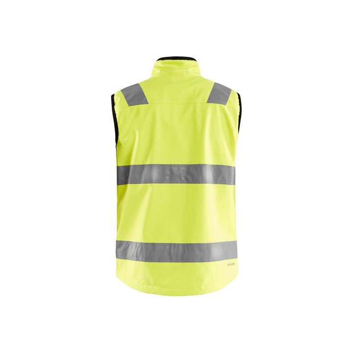 Blaklader 30492517 Softshell Vest Hi-Vis Hi-Vis Yellow Rear #colour_yellow