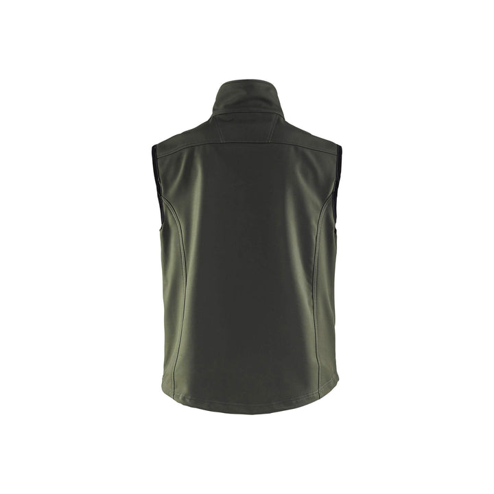 Blaklader 81702515 Softshell Work Vest Army Green Rear #colour_army-green