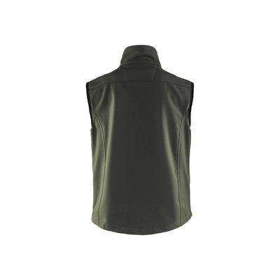Blaklader 81702515 Softshell Work Vest Army Green Rear #colour_army-green