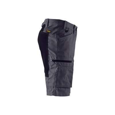 Blaklader 14491845 Stretch Service Shorts Mid Grey/Black Right #colour_mid-grey-black