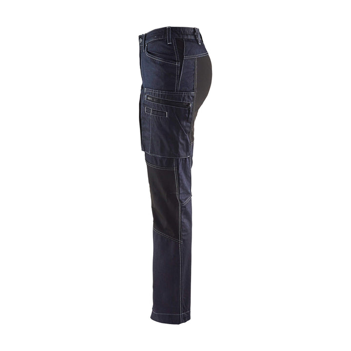 Blaklader 71591142 Stretch Service Trousers Navy Blue/Black Left #colour_navy-blue-black