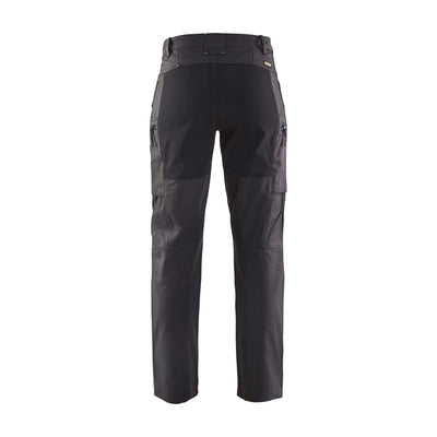 Blaklader 71591146 Stretch Service Trousers Dark Grey/Black Rear #colour_dark-grey-black