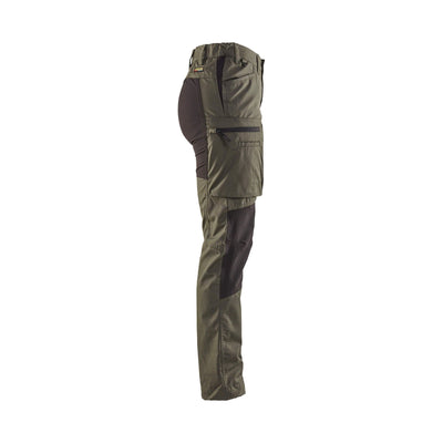 Blaklader 71591845 Stretch Service Trousers Army Green/Black Right #colour_army-green-black