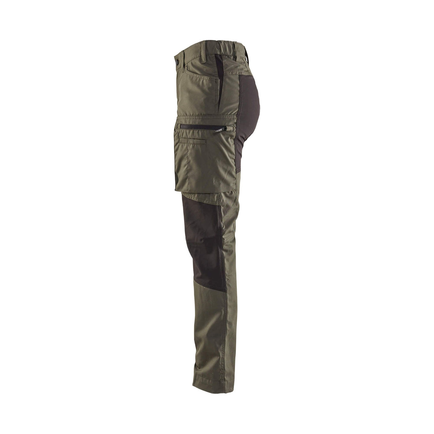 Blaklader 71591845 Stretch Service Trousers Army Green/Black Left #colour_army-green-black