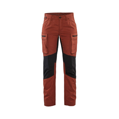 Blaklader 71591845 Stretch Service Trousers Burned Red/Black Main #colour_burned-red