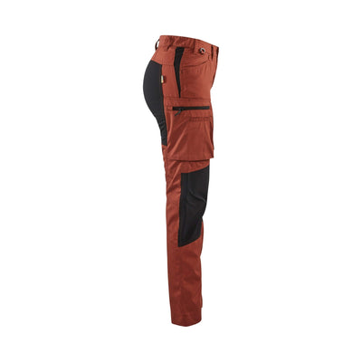 Blaklader 71591845 Stretch Service Trousers Burned Red/Black Right #colour_burned-red