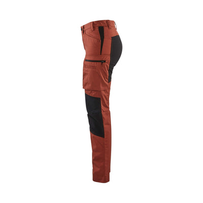 Blaklader 71591845 Stretch Service Trousers Burned Red/Black Left #colour_burned-red
