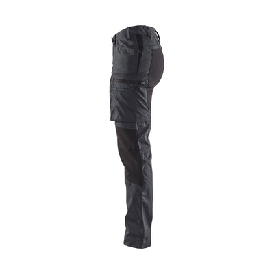 Blaklader 71591845 Stretch Service Trousers Dark Grey/Black Left #colour_dark-grey-black