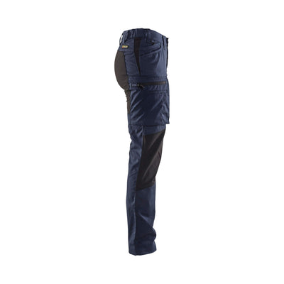 Blaklader 71591845 Stretch Service Trousers Dark Navy Blue/Black Right #colour_dark-navy-blue-black