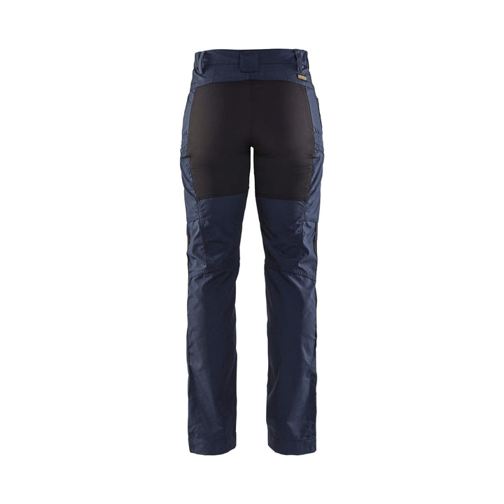 Blaklader 71591845 Stretch Service Trousers Dark Navy Blue/Black Rear #colour_dark-navy-black