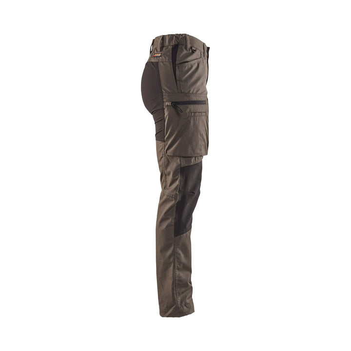 Blaklader 71591845 Stretch Service Trousers Dark Olive Green/Black Right #colour_dark-olive-green-black