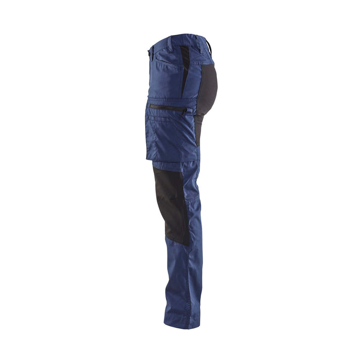 Blaklader 71591845 Stretch Service Trousers Navy Blue/Black Left #colour_navy-blue-black