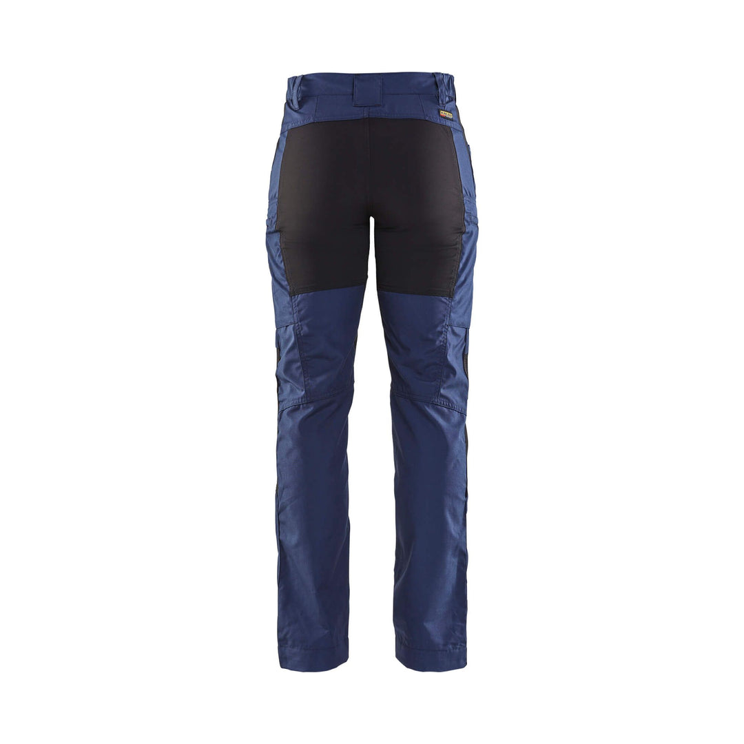 Blaklader 71591845 Stretch Service Trousers Navy Blue/Black Rear #colour_navy-blue-black