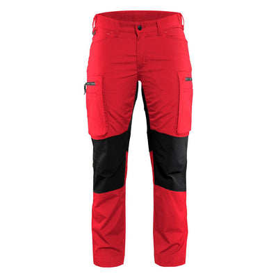 Blaklader 71591845 Stretch Service Trousers Red/Black Main #colour_red-black