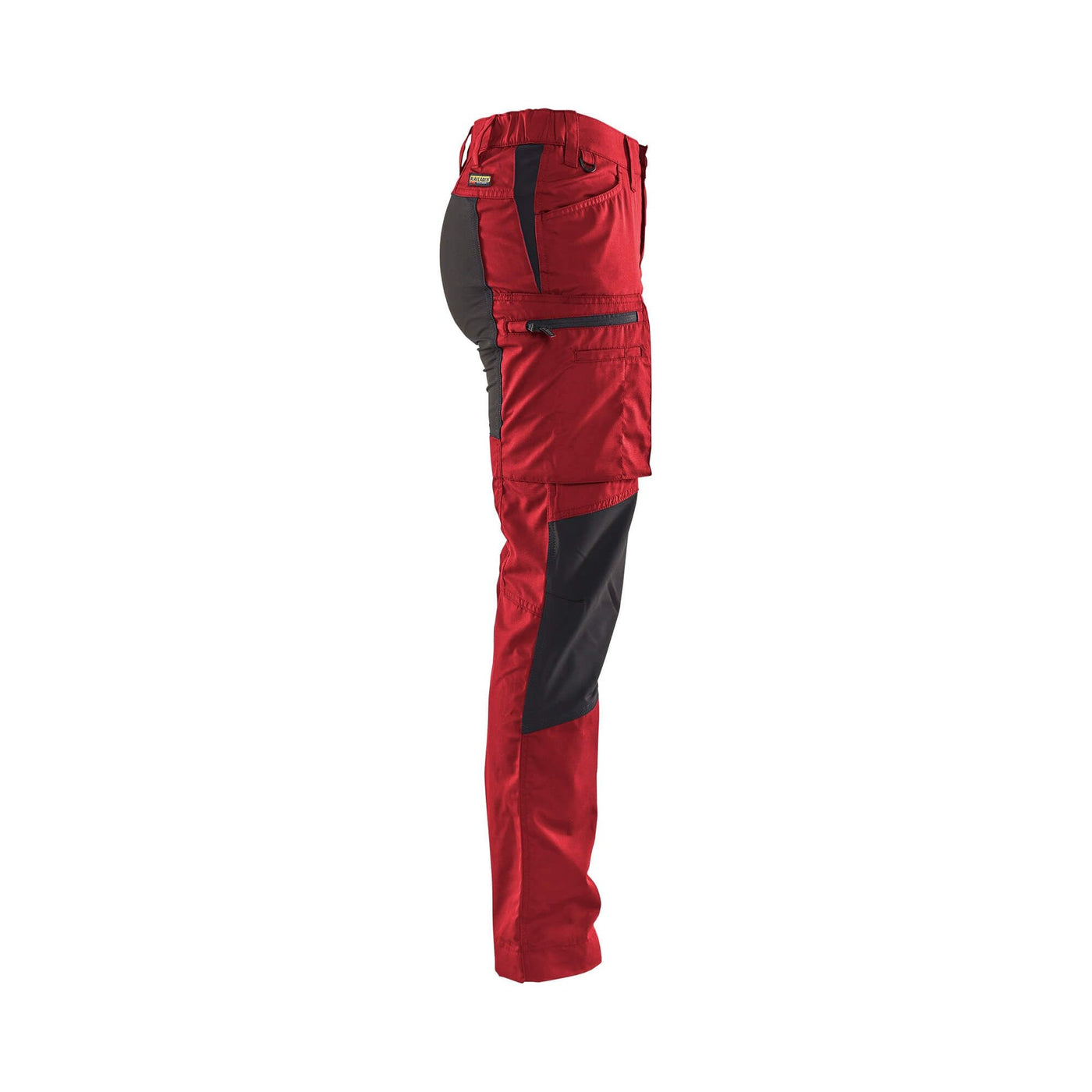Blaklader 71591845 Stretch Service Trousers Red/Black Right #colour_red-black