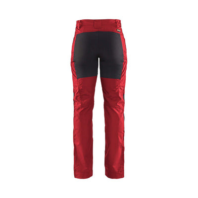 Blaklader 71591845 Stretch Service Trousers Red/Black Rear #colour_red-black