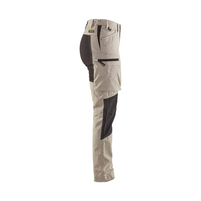 Blaklader 71591845 Stretch Service Trousers Stone/Black Right #colour_stone-black