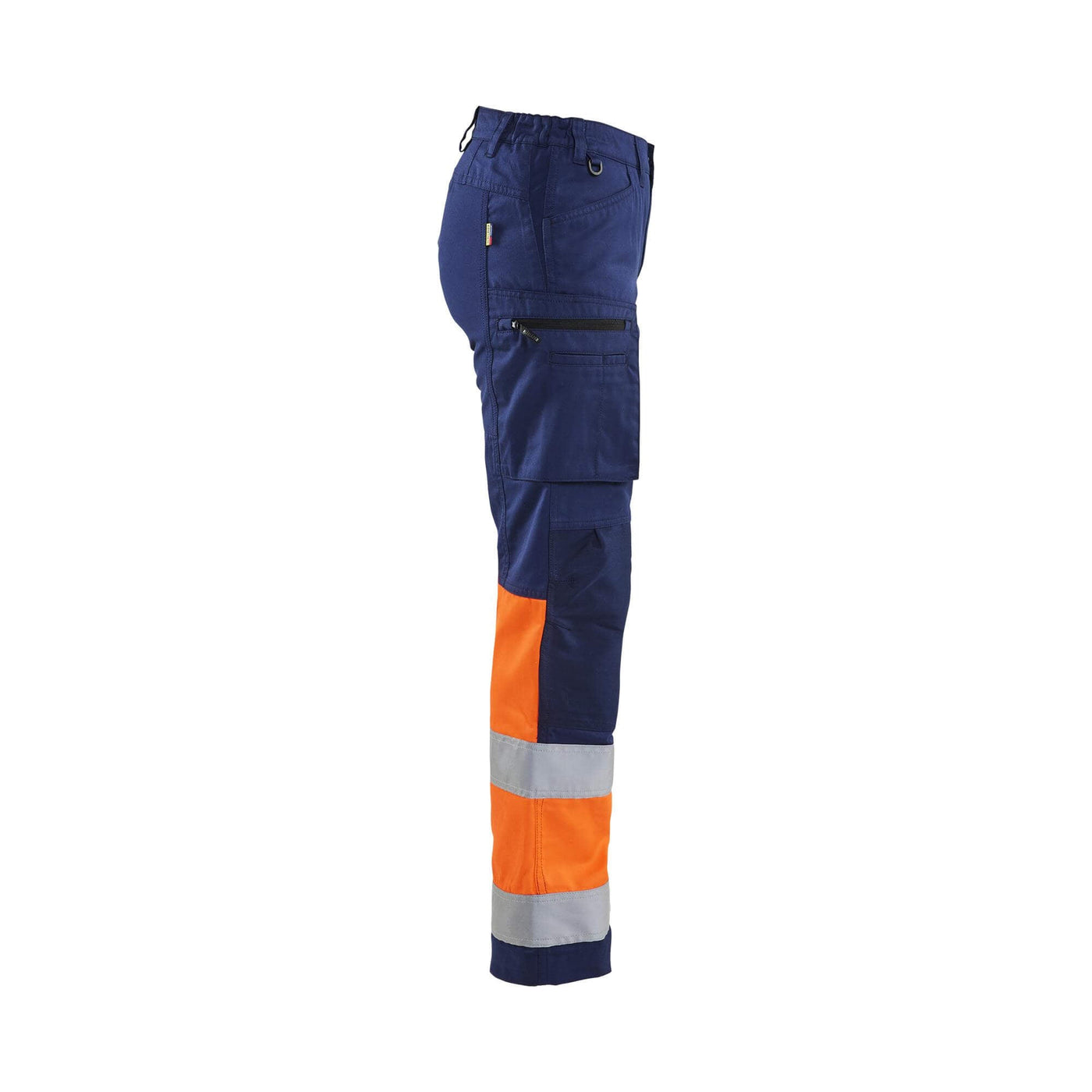 Blaklader 71611811 Stretch Service Trousers Navy Blue/Orange Right #colour_navy-blue-orange