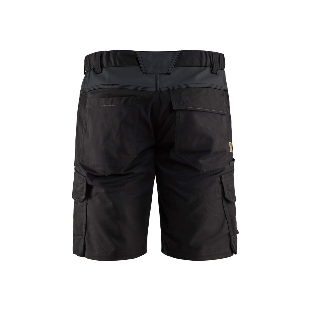 Blaklader 14461832 Stretch Shorts Industry Black/Dark Grey Rear #colour_black-dark-grey