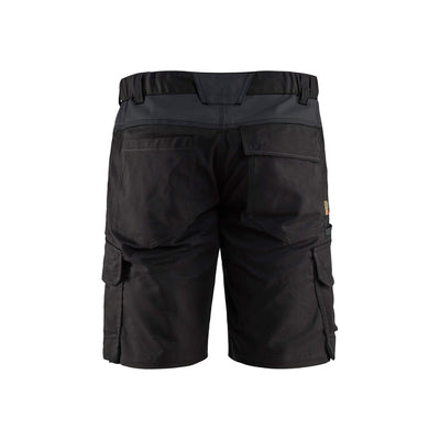 Blaklader 14461832 Stretch Shorts Industry Black/Dark Grey Rear #colour_black-dark-grey