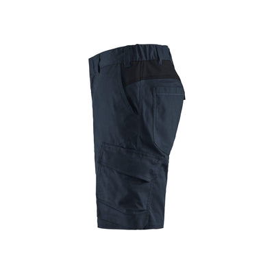 Blaklader 14461832 Stretch Shorts Industry Dark Navy Blue/Black Left #colour_dark-navy-black