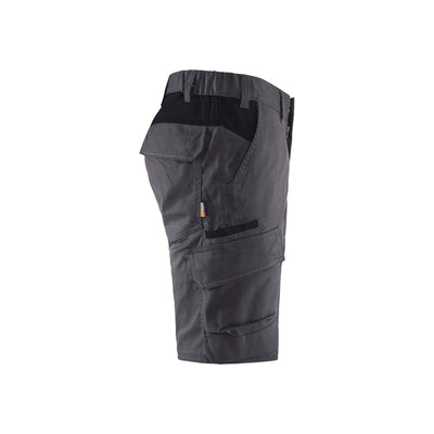 Blaklader 14461832 Stretch Shorts Industry Mid Grey/Black Right #colour_mid-grey-black