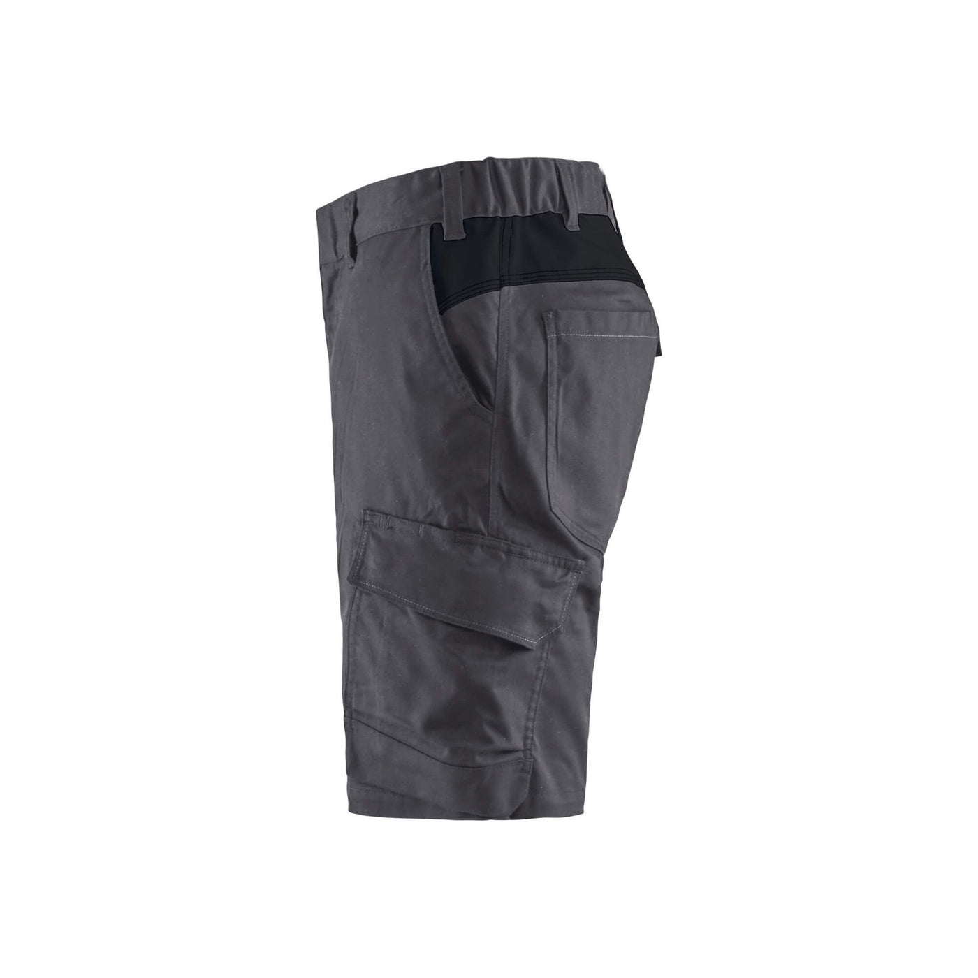 Blaklader 14461832 Stretch Shorts Industry Mid Grey/Black Left #colour_mid-grey-black