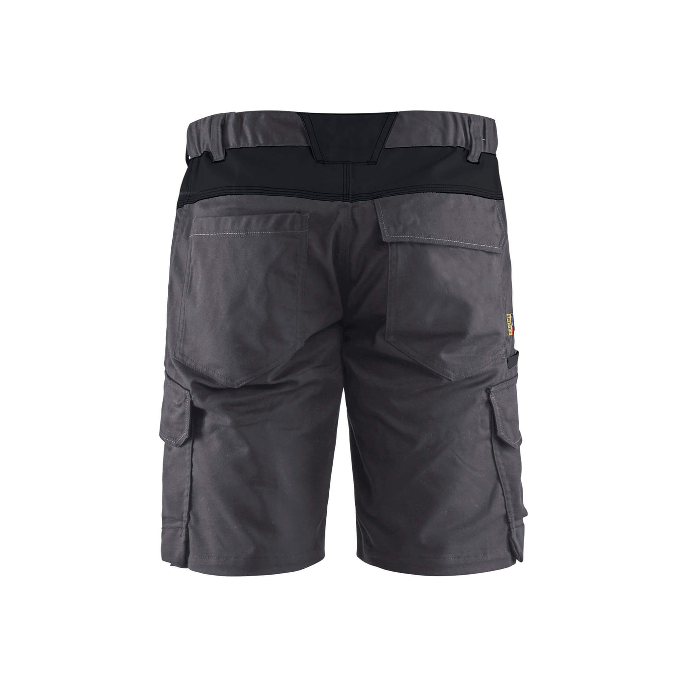 Blaklader 14461832 Stretch Shorts Industry Mid Grey/Black Rear #colour_mid-grey-black