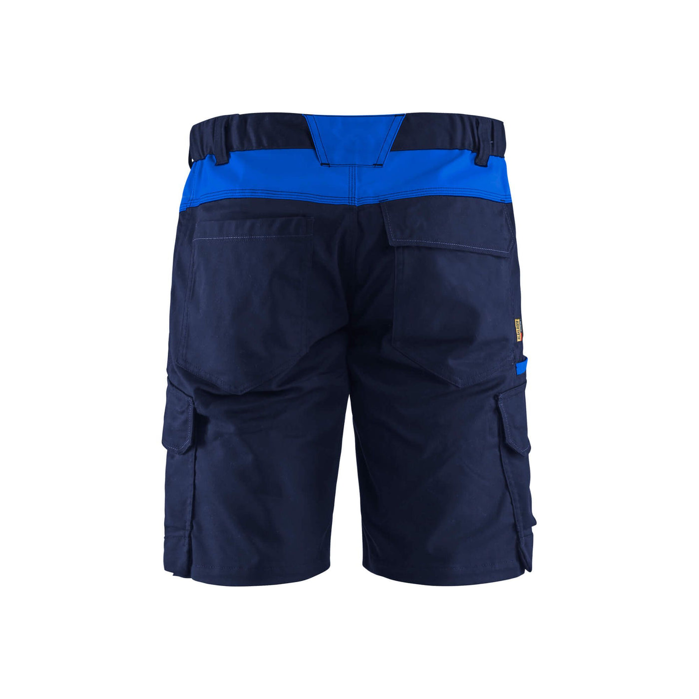 Blaklader 14461832 Stretch Shorts Industry Navy Blue/Cornflower Blue Rear #colour_navy-blue-cornflower-blue