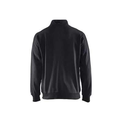 Blaklader 33491048 Sweatshirt Full Zip Black Rear #colour_black