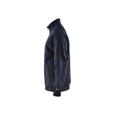 Blaklader 33491048 Sweatshirt Full Zip Dark Navy Blue Left #colour_dark-navy-blue
