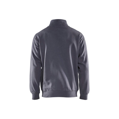 Blaklader 33491048 Sweatshirt Full Zip Grey Rear #colour_grey