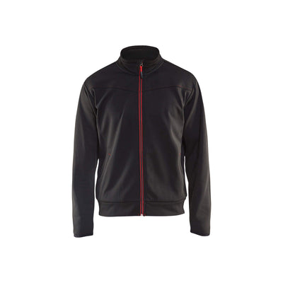 Blaklader 33622526 Sweatshirt Full Zip Black/Red Main #colour_black-red