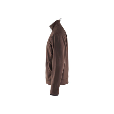 Blaklader 33622526 Sweatshirt Full Zip Brown/Black Left #colour_brown-black