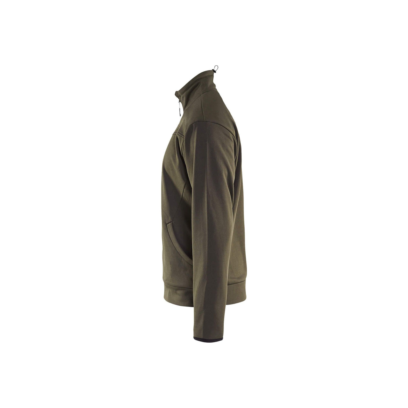 Blaklader 33622526 Sweatshirt Full Zip Dark Olive Green/Black Left #colour_dark-olive-green-black