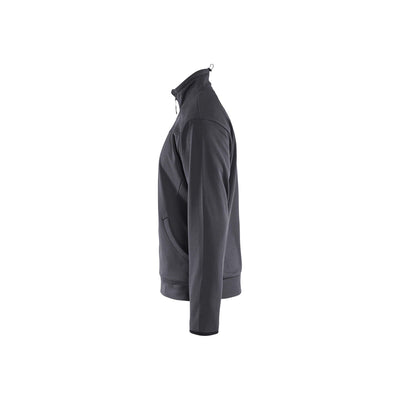 Blaklader 33622526 Sweatshirt Full Zip Mid Grey/Black Left #colour_mid-grey-black