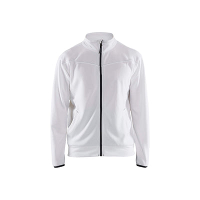 Blaklader 33622526 Sweatshirt Full Zip White/Dark Grey Main #colour_white-dark-grey
