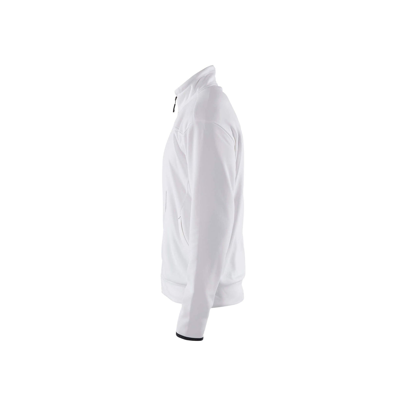 Blaklader 33622526 Sweatshirt Full Zip White/Dark Grey Left #colour_white-dark-grey