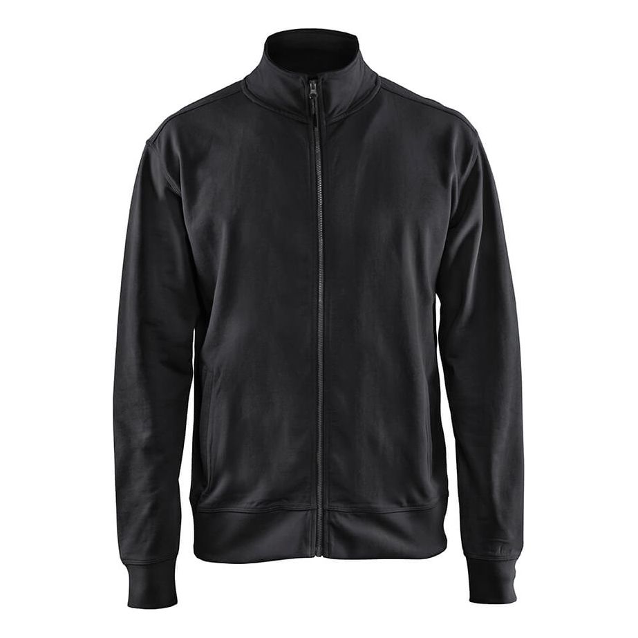 Blaklader 33711158 Sweatshirt Full Zip Black Main #colour_black