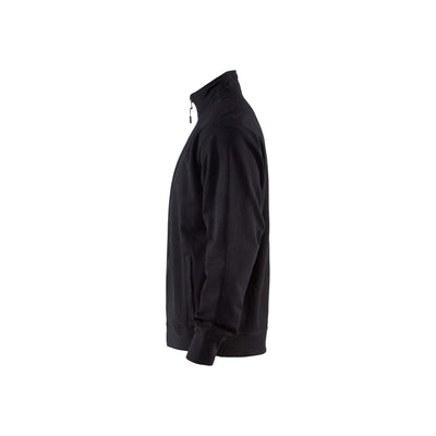 Blaklader 33711158 Sweatshirt Full Zip Black Left #colour_black