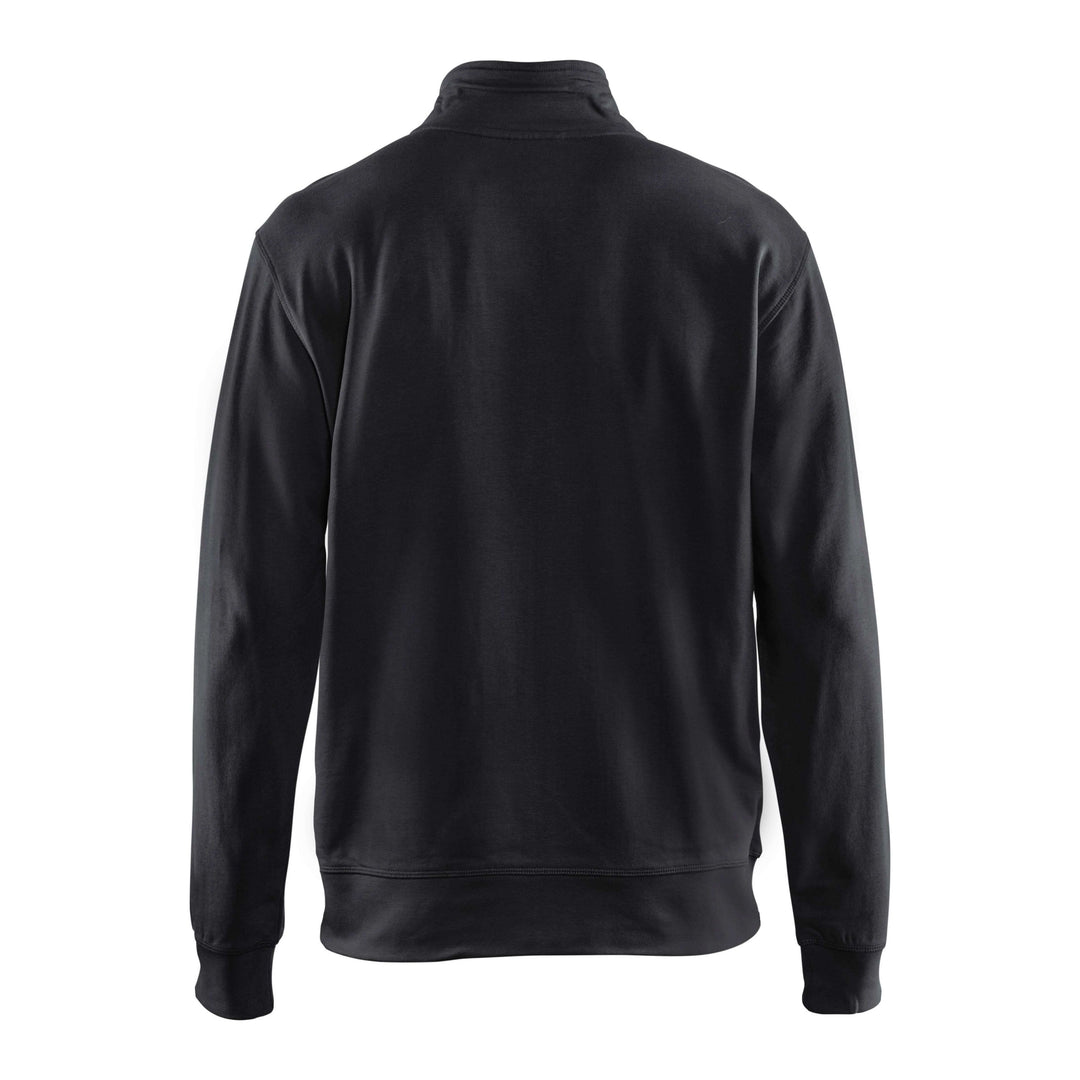 Blaklader 33711158 Sweatshirt Full Zip Black Rear #colour_black