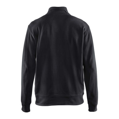 Blaklader 33711158 Sweatshirt Full Zip Black Rear #colour_black