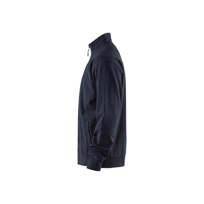 Blaklader 33711158 Sweatshirt Full Zip Dark Navy Blue Left #colour_dark-navy-blue