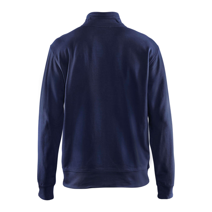 Blaklader 33711158 Sweatshirt Full Zip Navy Blue Rear #colour_navy-blue