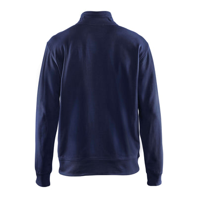 Blaklader 33711158 Sweatshirt Full Zip Navy Blue Rear #colour_navy-blue