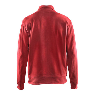 Blaklader 33711158 Sweatshirt Full Zip Red Rear #colour_red