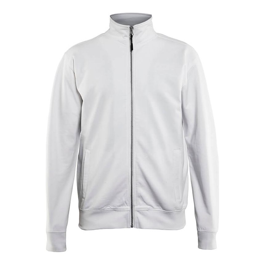 Blaklader 33711158 Sweatshirt Full Zip White Main #colour_white